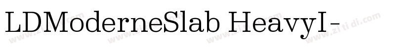 LDModerneSlab HeavyI字体转换